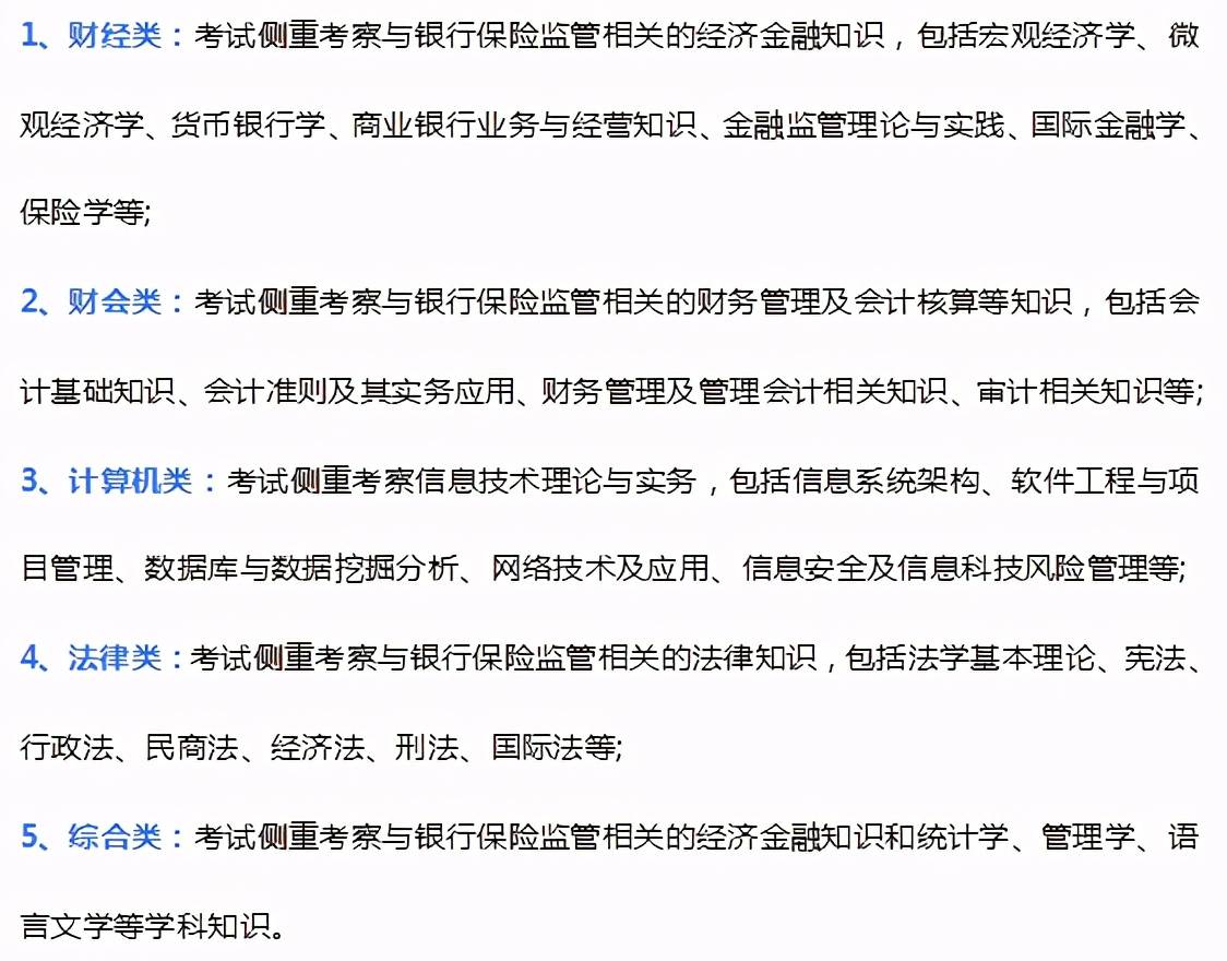 银监局公务员考试大纲全面解析