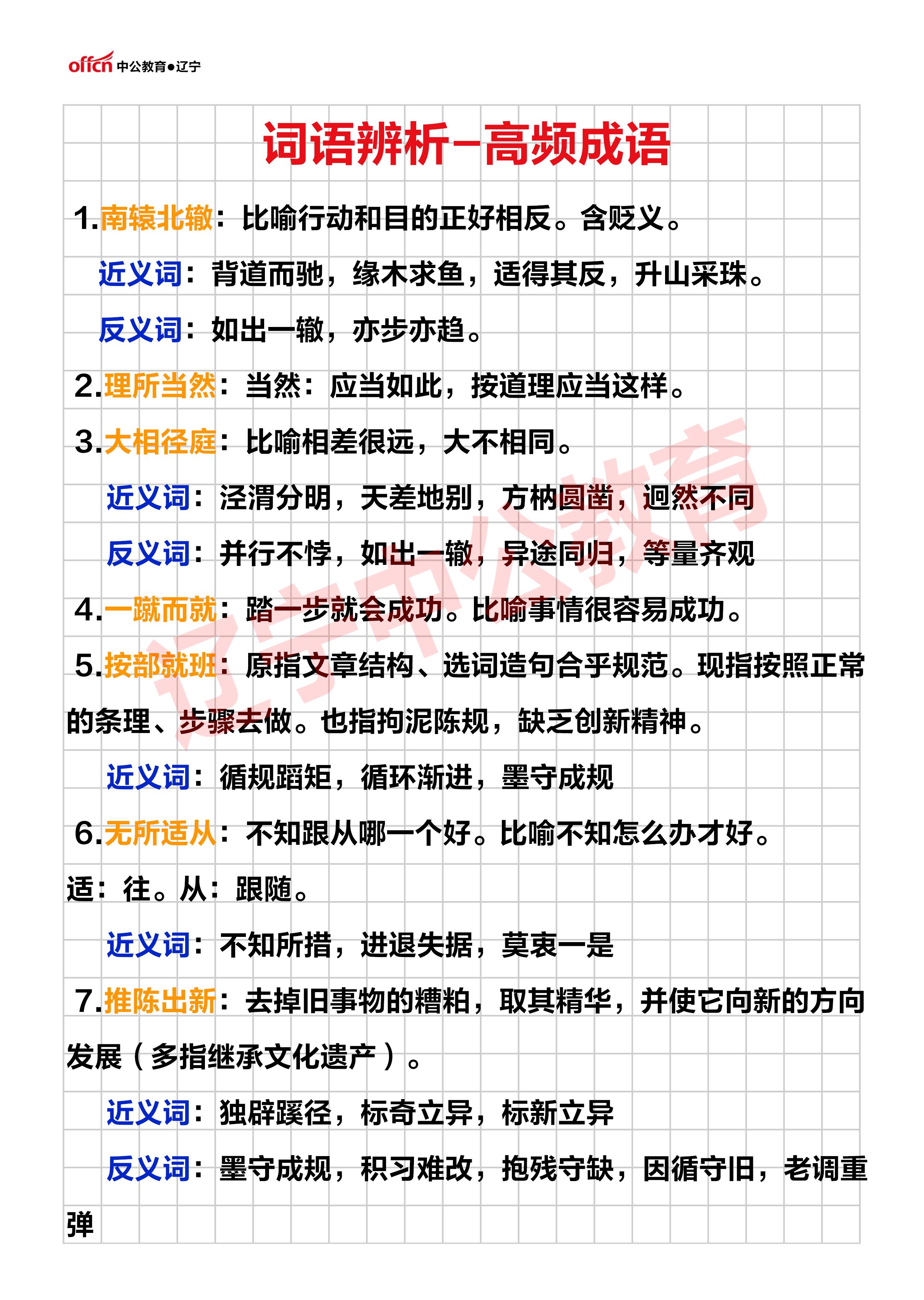 行测成语详解与应用，常见成语3000条解析与实战应用指南